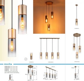 Veioza/Lampa de masa metal sticla fumurie ANNIKA