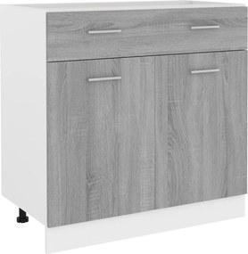 vidaXL Dulap inferior cu sertar “Lyon” gri sonoma 80x46x81,5cm