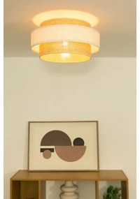 Plafonieră BOHO 1xE27/60W/230V Ø 40 cm, crem/iută