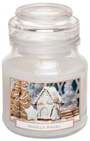 Lumânare în sticlă cu capac ÎNGER DE VANILIE 130 g