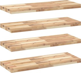 vidaXL Rafturi suspendate 4 buc. 80x30x4 cm lemn masiv acacia netratat
