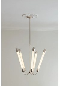 Lustră argintie din oțel cu abajur din sticlă ø 86 cm Lemon Squeeze – UMAGE