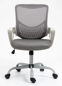 Scaun ergonomic, spatar Mesh, inaltime reglabila, baza metalica, Gri