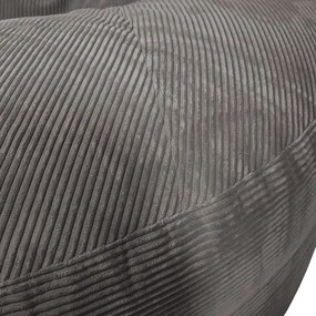 Fotoliu bean bag crem cu tapițerie din catifea reiată Roll 190 – SLOWDOWN