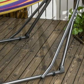 Outsunny Supporto con Amaca Autoportante Pieghevole in Cotone e Acciaio | Aosom Romania