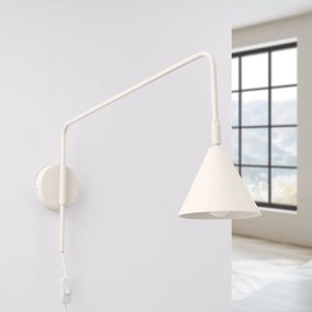 Aplică de perete crem cu alimentare la priză ø 14 cm Zylo – Sollux