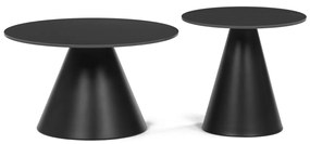 Set de măsuțe de cafe F4118 BK, marmură, 2buc.
