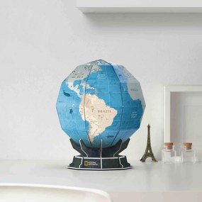 PUZZLE 3D GLOBUL PAMANTESC 32 PIESE SI BROSURA IN ROMANA - CUBICFUN (CUDS1082h)