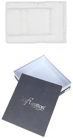 Set cadou prosop și prosop de corp  SELYA, 2 buc Alb crem / Ecru