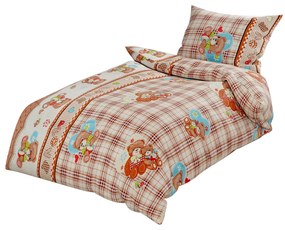 Lenjerii din bumbac pentru patut Culoare maro, TEDDY LOVE
