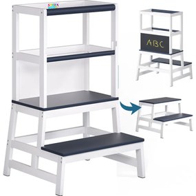 Spielwerk Turn de învățare PLAY din pin, 93x56x49, albă/antracit