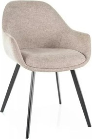 Scaun VINTO, bej - Brego 34, stofa clasica/metal, 57x45x85 cm