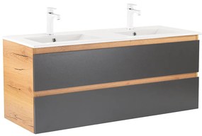 Dulap inferior Vario Forte 120 cu lavoar stejar-antracit