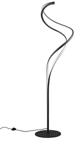 Lampadar negru LED cu abajur din metal (înălțime 160 cm) Nala – Trio Select