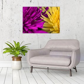Tablou pe sticlă - detailu cu flori (70x50 cm)