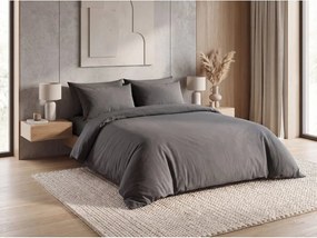 Lenjerie de pat din bumbac DENYX BLEND gri fermoar Dimensiune lenjerie de pat: 2 buc 70 x 90 cm | 200 x 220 cm