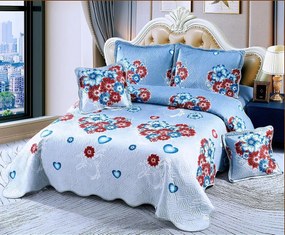 Cuvertura bumbac 100%, 5 piese, pat 2 persoane, 230x250 cm, CB119