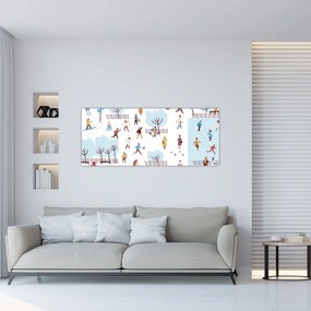 Tablou - O iarnă fericită (120x50 cm)