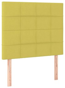 Pat box spring cu saltea, verde deschis, 120x200 cm, textil Lysegronn, 120 x 200 cm, Cu blocuri patrate