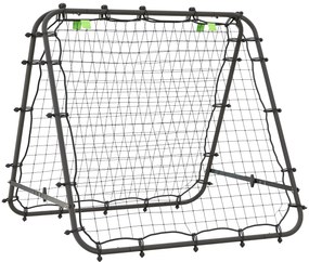 HOMCOM Poartă de Fotbal, ajustabilă, pliabilă, cadru metalic, 100 x 95 cm, Negru | Aosom Romania