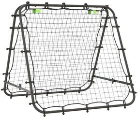 HOMCOM Poartă de Fotbal, ajustabilă, pliabilă, cadru metalic, 100 x 95 cm, Negru | Aosom Romania