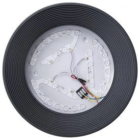 Plafonieră LED/30W/230V 3000K negru pr. 40 cm