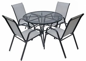 Masă de grădină rotundă din metal ø 106 cm - Rojaplast