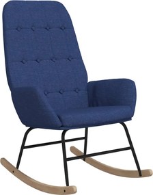 vidaXL Scaun balansoar, albastru, material textil