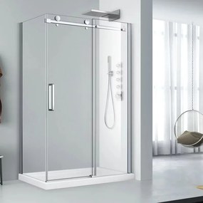 Cabina de dus dreptunghiulara cu usa glisanta Fluminia Paloma 100x80