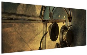 Tablou - Căști de avion de epocă (120x50 cm)