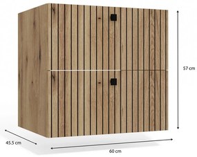 Dulap sub lavoar Terca 1 60 (stejar evoke). 1133035