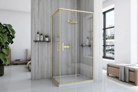 Cabină de duș Rea City 80x100 cm Brush Gold