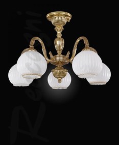 Lustra aplicata cu 5 brate din alama design italian 9300