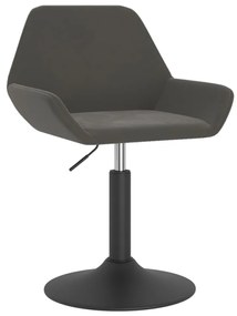 vidaXL Scaun de bar, gri închis, catifea