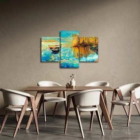 Tablou - Lacul cu bărci (90x60 cm)