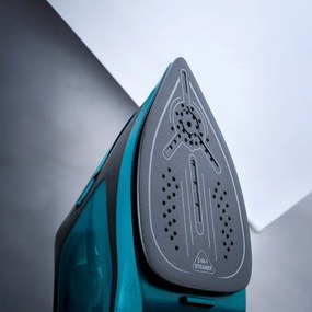 Fier de calcat cu aburi 2in1 Oliver Voltz OV51051C, 1800 W, 180 ml, Talpa ceramica, Calcare verticala, Termostat, Oprire automata, Turcoaz