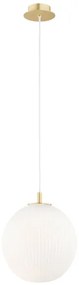 Lustră pe cablu Argon 8507 PALOMA 1xE27/15W/230V d. 25 cm auriu/alb