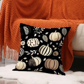 Fata de perna PUMPKIN NOIR 45x45 cm, negru