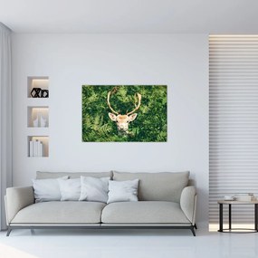 Tablou detaliu cu cap de căprioară (90x60 cm)