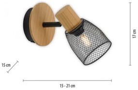 Spot de perete JUST LIGHT. 15191-79 TAMIS 1xE14/10W/230V pin