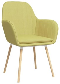 287770 vidaXL Scaune de bucătărie cu brațe, 2 buc., verde, material textil