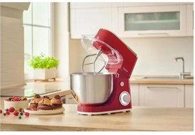 Sencor - Robot de bucătărie cu bol din inox 1300W/230V roșu