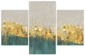 Tablou - Textura cu decor auriu (90x60 cm)