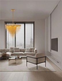 Lustra LED suspendata design modern REVIA aurie