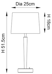 Lampă de masă cu port USB Endon 72175 SYON 1xE14/40W/230V crom lucios/bej