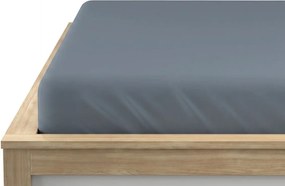Cearsaf din microfibra gri 90 x 200 cm