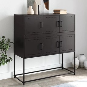 vidaXL Dulap, negru, 100,5x39x107 cm, oțel
