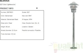 Stalp exterior H-92cm, IP54, Blokhus GS 25078031NL