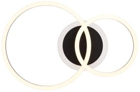 Plafonieră LED Globo 48039-30 LORETTA LED/30W/230V d. 33x50 cm negru