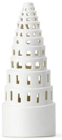 Sfeșnic de Crăciun din ceramică Kähler Design Lighthouse, ø 9 cm, alb